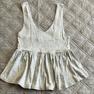 Truly Madly Deeply Gray Ribbed Top